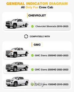 3W Floor Mats For Chevrolet Silverado GMC Sierra 1500 2500 Crew Cab 2019-2024