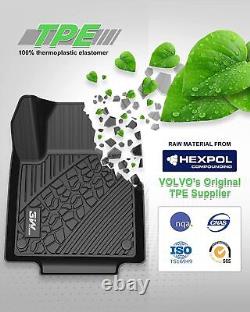 3W Floor Mats For Chevrolet Silverado GMC Sierra 1500 2500 Crew Cab 2019-2024