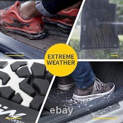 3W Floor Mats For Chevrolet Silverado GMC Sierra 1500 2500 Crew Cab 2019-2024