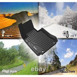 3W Floor Mats For Chevrolet Silverado GMC Sierra 1500 2500 Crew Cab 2019-2024