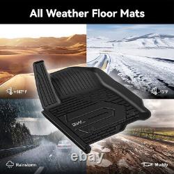 3W Floor Mats For Chevy Silverado/GMC Sierra Crew Cab 2019-2024 Weather Liner