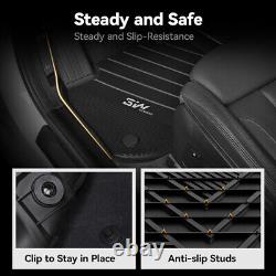 3W Floor Mats For Chevy Silverado/GMC Sierra Crew Cab 2019-2024 Weather Liner