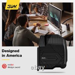 3W Floor Mats For Chevy Silverado/GMC Sierra Crew Cab 2019-2024 Weather Liner