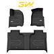 3w Floor Mats Liner For 2019-2025 Silverado / Sierra 1500 2500 3500 Crew Cab Tpe