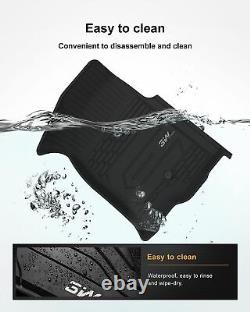 3W Floor Mats for 2019-2023 Denali Crew Cab Chevrolet Silverado 1500 /GMC Sierra