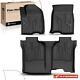 3x Front & Rear Black Floor Mat Liners For Chevrolet Silverado Gmc Sierra 1500