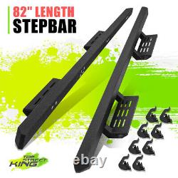 4.75OD Step Nerf Bar Square Running Board for Silverado Sierra Crew Cab 07-19