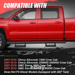 4.75OD Step Nerf Bar Square Running Board for Silverado Sierra Crew Cab 07-19