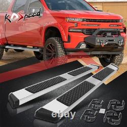 5.5 SS Flat Running Board Side Step Bar for 19-24 Silverado Sierra Crew Cab