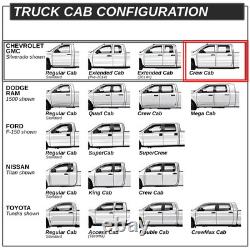 5 Flat Side Step Nerf Bar Running Boards for Silverado Sierra Crew Cab 07-19