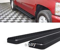 5 Running Boards Side Steps Black For 01-13 Chevy Silverado GMC Sierra Crew Cab