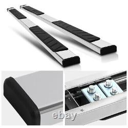 5 Stainless Running Board Step Nerf Bar for 19-24 Silverado Sierra Crew Cab