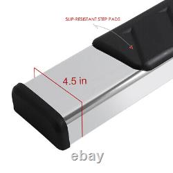 5 Stainless Running Board Step Nerf Bar for 19-24 Silverado Sierra Crew Cab