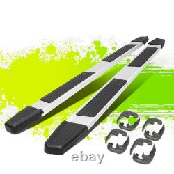 6Flat Aluminum Coat Step Bar Running Board for Silverado Sierra Crew Cab 19-22