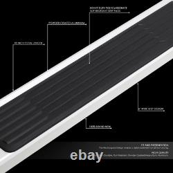 6Flat Aluminum Coat Step Bar Running Board for Silverado Sierra Crew Cab 19-22