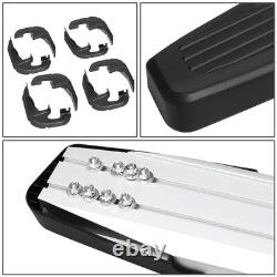6Flat Aluminum Coat Step Bar Running Board for Silverado Sierra Crew Cab 19-22