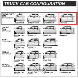 6Flat Aluminum Coat Step Bar Running Board for Silverado Sierra Crew Cab 19-22
