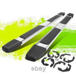 6 Aluminum Side Step Bar Running Board for Silverado Sierra Crew Cab 17-19 L+R