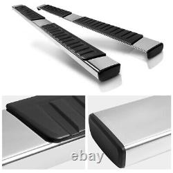 6 Chrome Flat Running Board Side Step Bar for 07-19 Silverado/Sierra Crew Cab