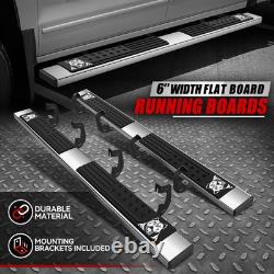 6 Chrome Running Board Side Step Nerf Bar For 07-19 Silverado Sierra Crew Cab