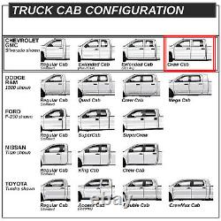 6 Flat Running Boards for 2019-2024 Silverado Sierra 1500 2500 3500 HD Crew Cab