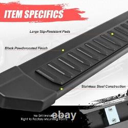6 Flat Running Boards for Silverado Sierra 1500 2500 3500 HD Crew Cab 19-24
