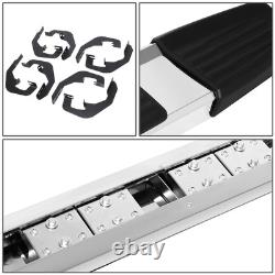 6 Flat Style Polish Step Bar Running Boards for Silverado Sierra Crew Cab 17-19
