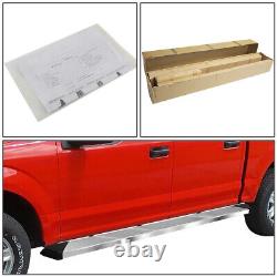 6 Nerf Bar Running Boards Pleated Step Pad for Silverado Sierra Crew Cab 19-22