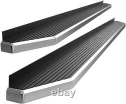 6 Running Board Side Steps Polished For 19-25 Silverado Sierra 1500 Crew Cab