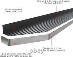 6 Running Board Side Steps Polished For 19-25 Silverado Sierra 1500 Crew Cab