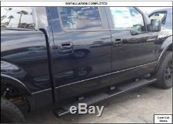 6 Running Boards For 07-18 GMC Sierra Chevy Silverado Crew Cab Black Side Steps