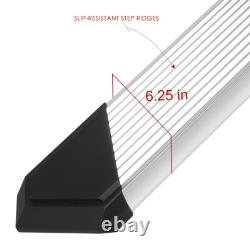 6 SS Pleated Nerf Step Bar Running Boards for 07-19 Silverado Sierra Crew Cab