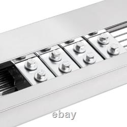 6 SS Pleated Nerf Step Bar Running Boards for 07-19 Silverado Sierra Crew Cab