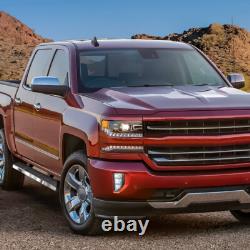 6 SS Pleated Nerf Step Bar Running Boards for 07-19 Silverado Sierra Crew Cab