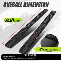 6 Step Bar Running Boards for Silverado/Sierra 1500 2500 3500HD Crew Cab 19-25