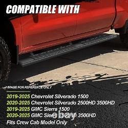 6 Step Bar Running Boards for Silverado/Sierra 1500 2500 3500HD Crew Cab 19-25
