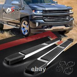 6 W STAINLESS Side Step Bar Running Boards for 17-19 Silverado Sierra Crew Cab