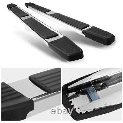 6 W STAINLESS Side Step Bar Running Boards for 17-19 Silverado Sierra Crew Cab