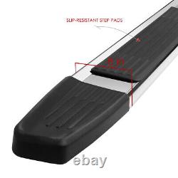 6 W STAINLESS Side Step Bar Running Boards for 17-19 Silverado Sierra Crew Cab