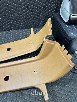 88-94 Chevy GMC Regular Cab Truck Left & Right B Pillar Trim Molding DARK TAN