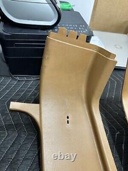 88-94 Chevy GMC Regular Cab Truck Left & Right B Pillar Trim Molding DARK TAN