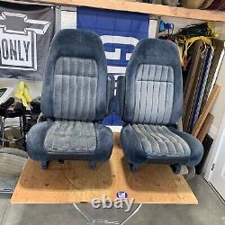 88-94 Obs Chevy Silverado Blazer Gmc Sierra Jimmy Blue Bucket Seats Manual C/k