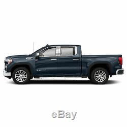 8pc Stainless Pillar Post Covers for 2019-2020 GMC Sierra 1500 Crew Cab