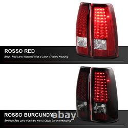 99-02 Chevy Silverado Truck 1500/2500/3500 LED RED/SMOKE Tail Light Brake Lamps