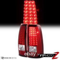99-02 Silverado/Sierra RED/CLEAR LED Tail Lights Signal Brake Replacement Lamps