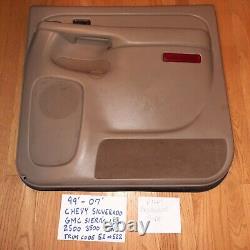 99-06 SILVERADO SIERRA CREW CAB 2500 3500 PASSENGER RT. REAR Door Trim Panel TAN