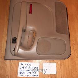 99-06 SILVERADO SIERRA CREW CAB 2500 3500 PASSENGER RT. REAR Door Trim Panel TAN