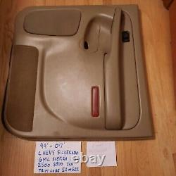 99-06 SILVERADO SIERRA CREW CAB 2500 3500 PASSENGER RT. REAR Door Trim Panel TAN