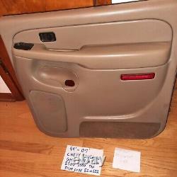 99-06 SILVERADO SIERRA CREW CAB 2500 3500 PASSENGER RT. REAR Door Trim Panel TAN