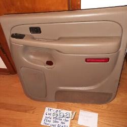 99-06 SILVERADO SIERRA CREW CAB 2500 3500 PASSENGER RT. REAR Door Trim Panel TAN